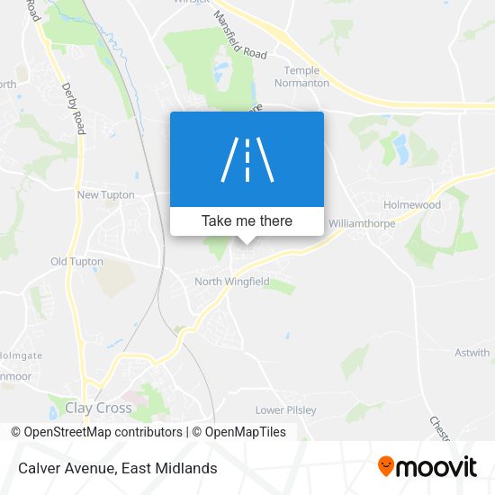 Calver Avenue map