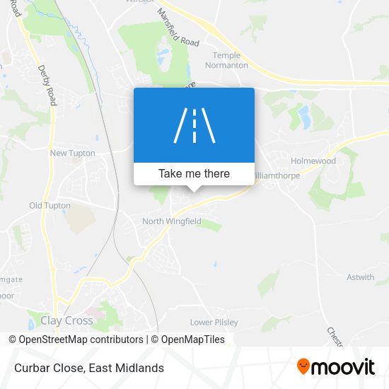 Curbar Close map