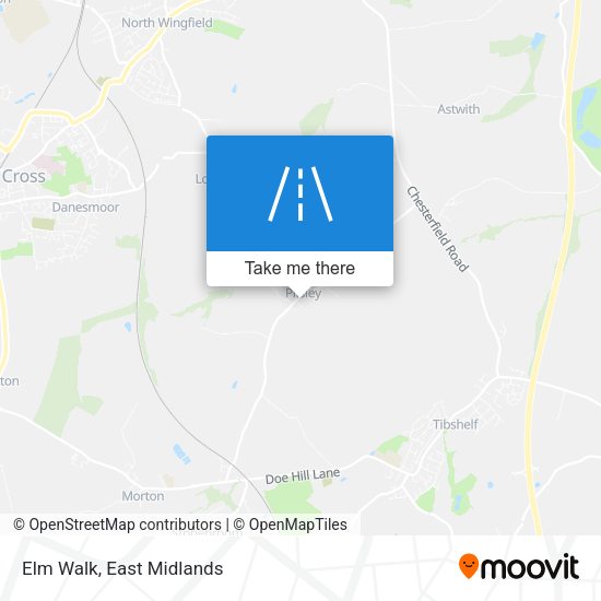 Elm Walk map