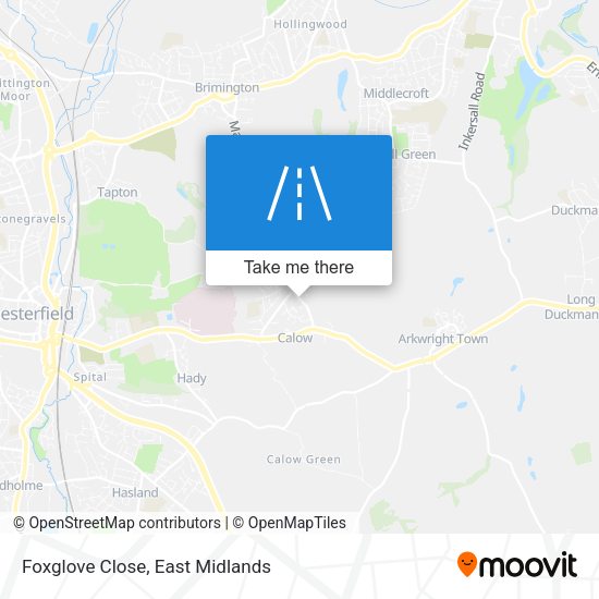 Foxglove Close map