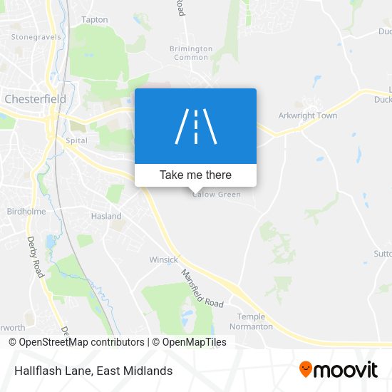 Hallflash Lane map