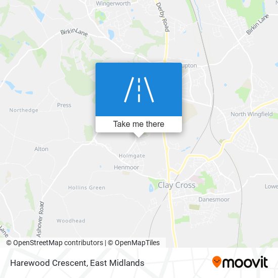 Harewood Crescent map