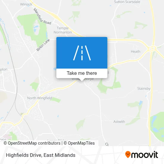 Highfields Drive map