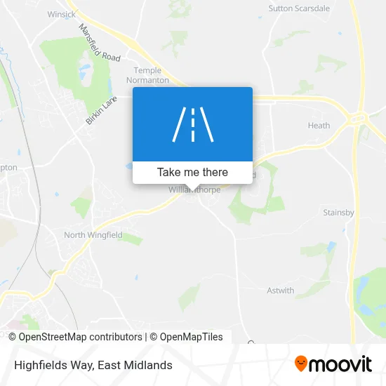Highfields Way map
