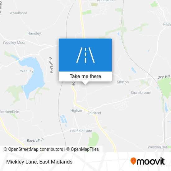 Mickley Lane map