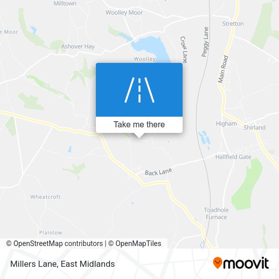Millers Lane map