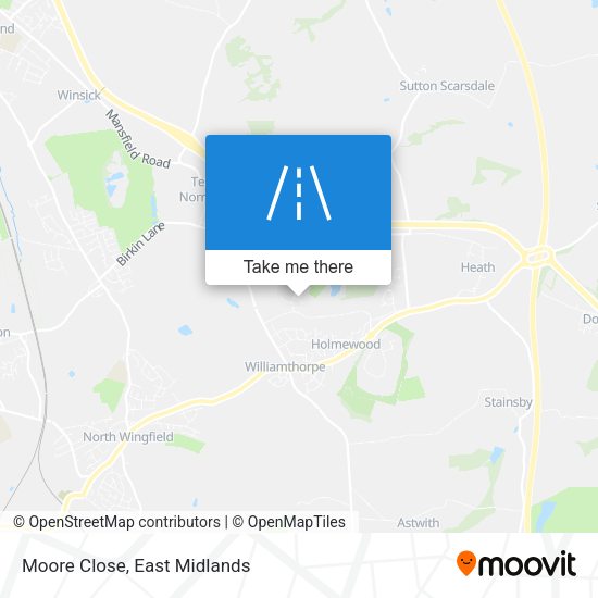 Moore Close map