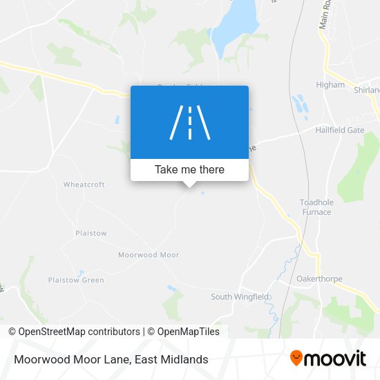 Moorwood Moor Lane map