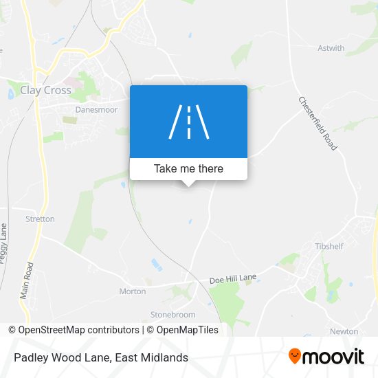 Padley Wood Lane map