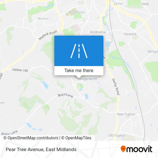 Pear Tree Avenue map