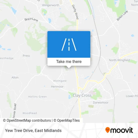 Yew Tree Drive map