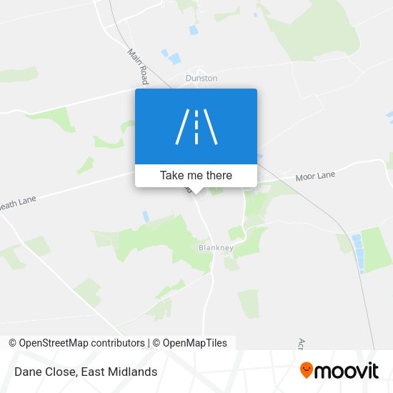 Dane Close map