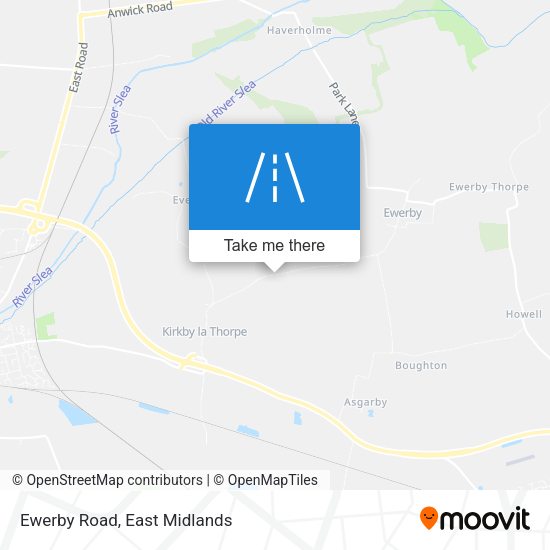 Ewerby Road map