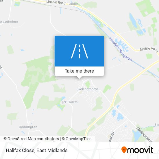 Halifax Close map