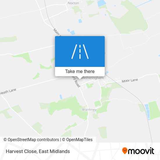 Harvest Close map