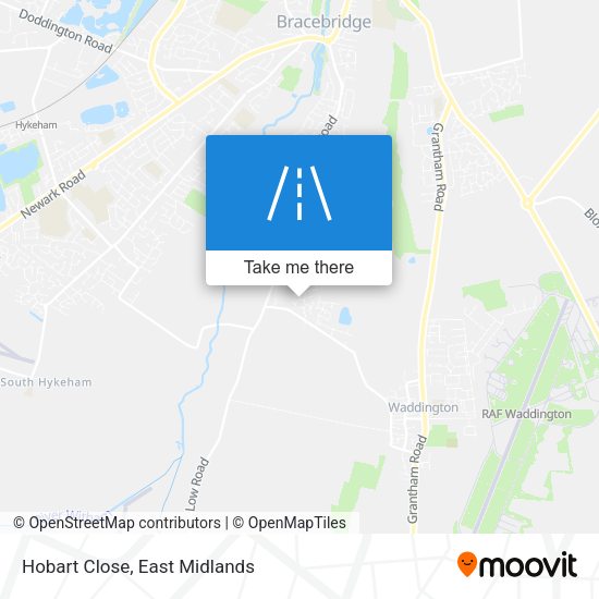 Hobart Close map