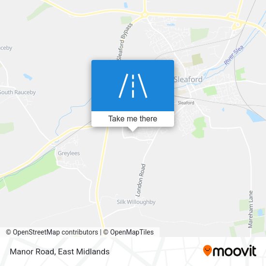Manor Road map