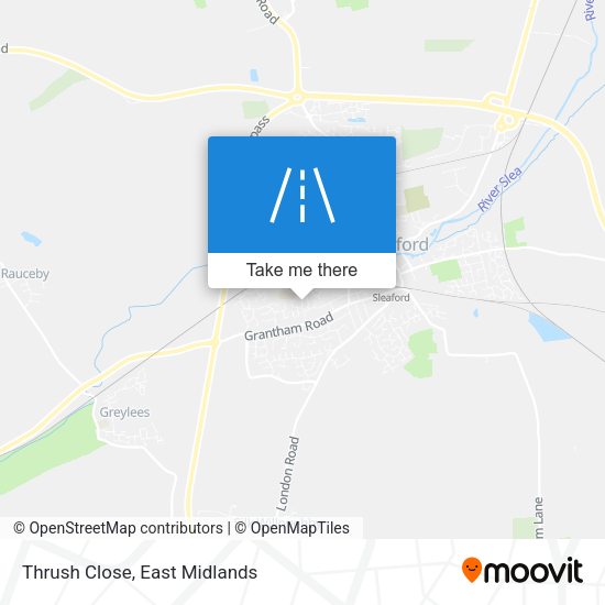Thrush Close map