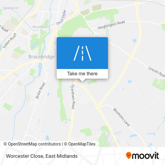 Worcester Close map