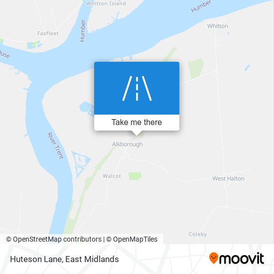 Huteson Lane map