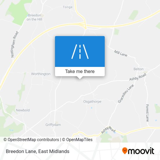 Breedon Lane map