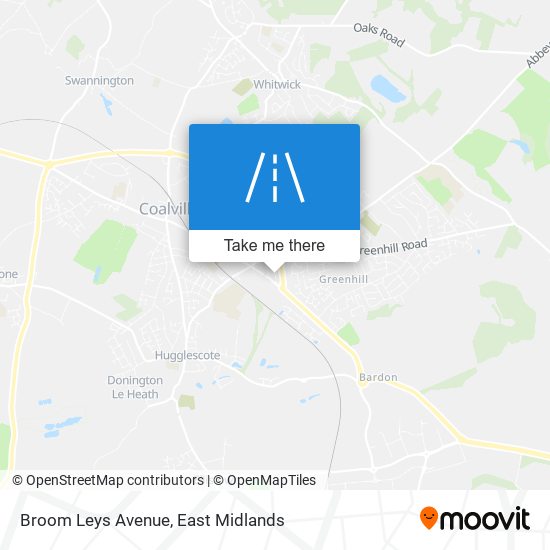 Broom Leys Avenue map