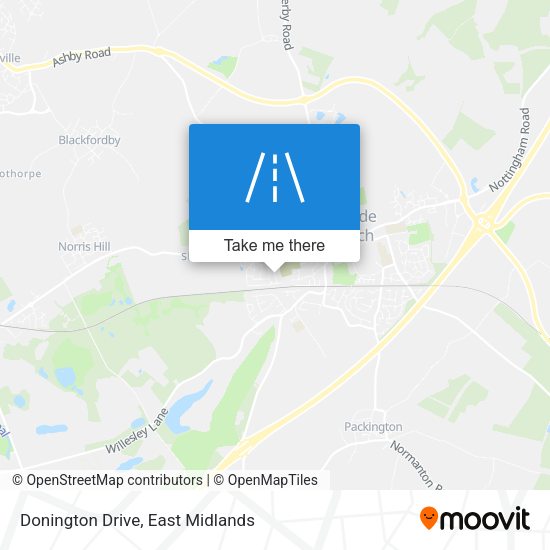 Donington Drive map