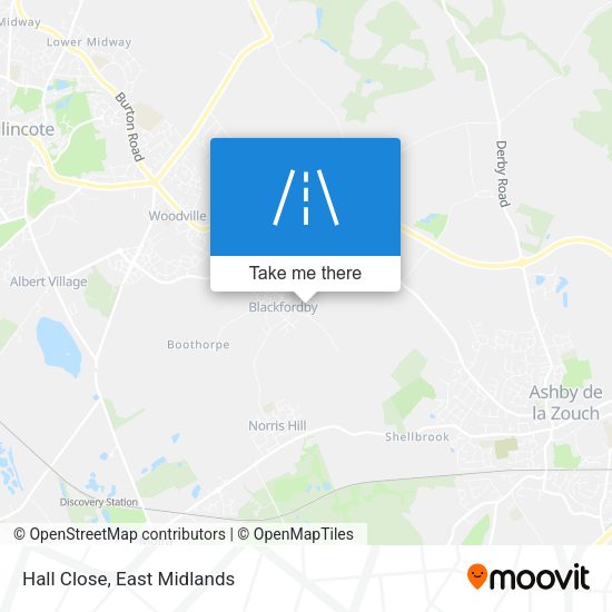 Hall Close map