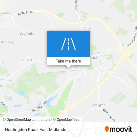 Huntingdon Road map