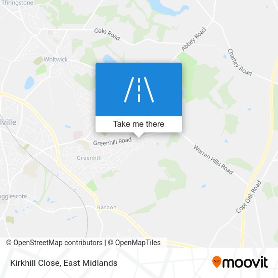 Kirkhill Close map