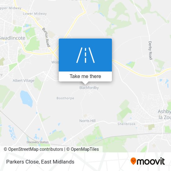 Parkers Close map