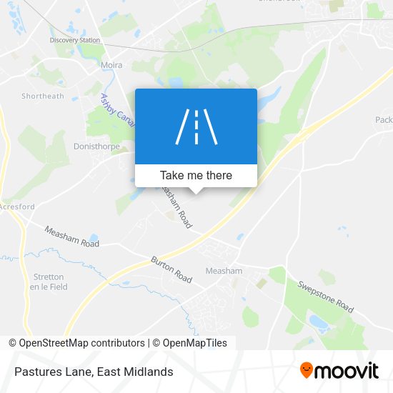 Pastures Lane map