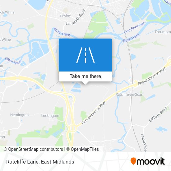 Ratcliffe Lane map