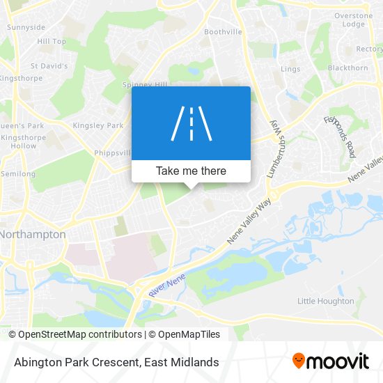 Abington Park Crescent map
