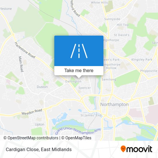 Cardigan Close map