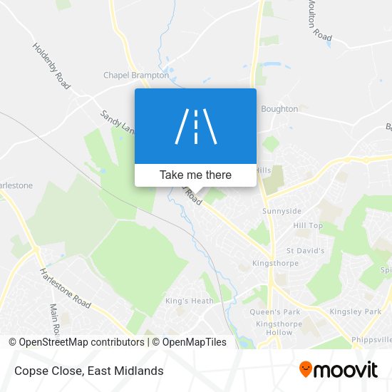 Copse Close map