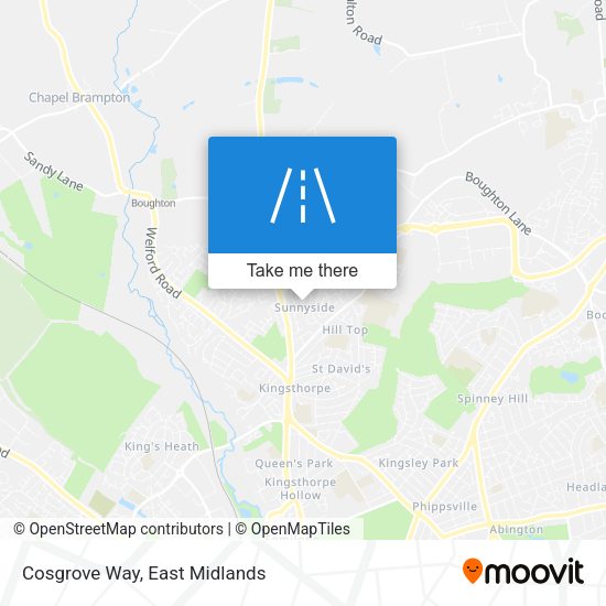 Cosgrove Way map