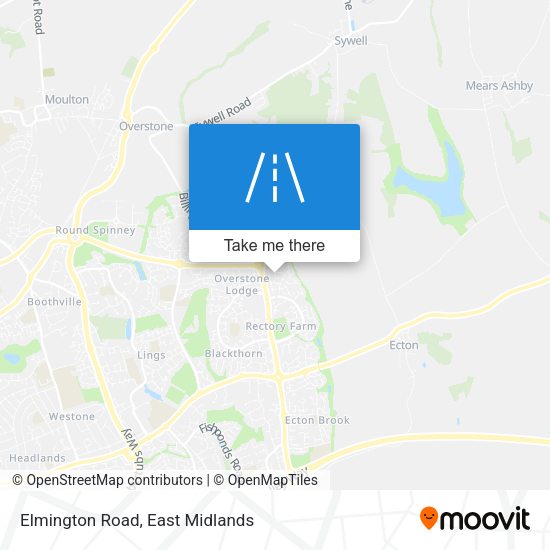 Elmington Road map