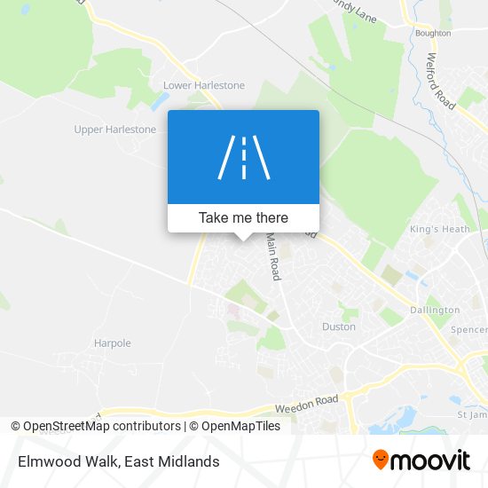 Elmwood Walk map
