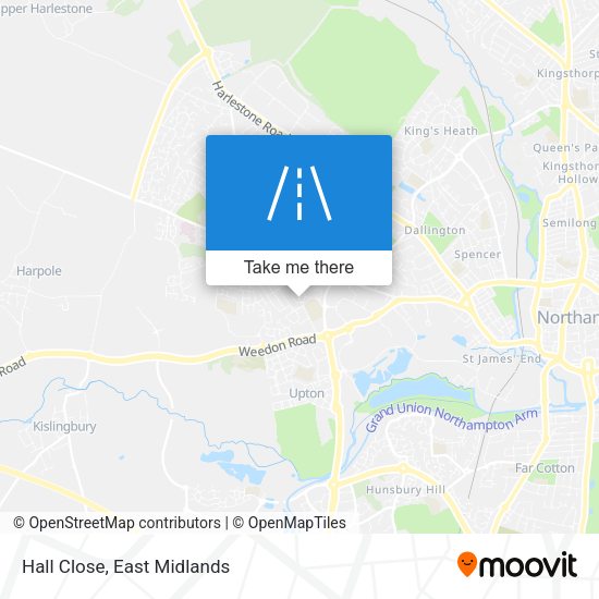 Hall Close map