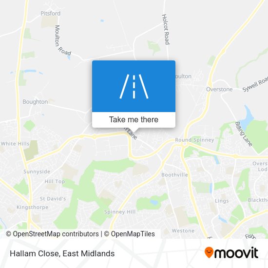 Hallam Close map