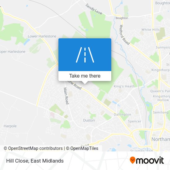 Hill Close map