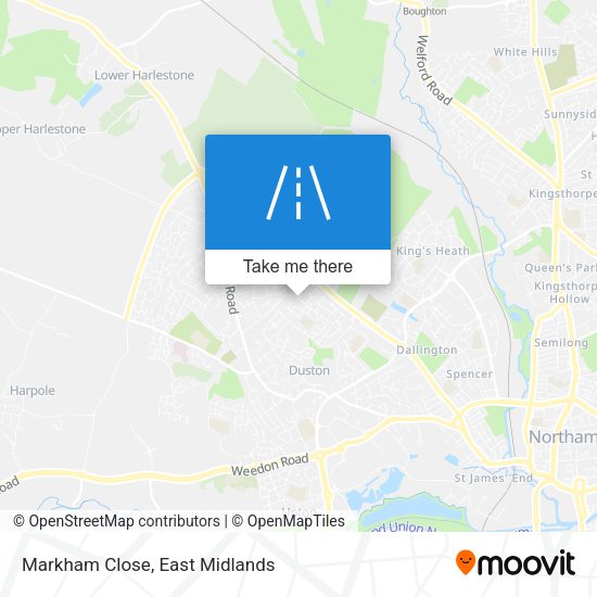Markham Close map