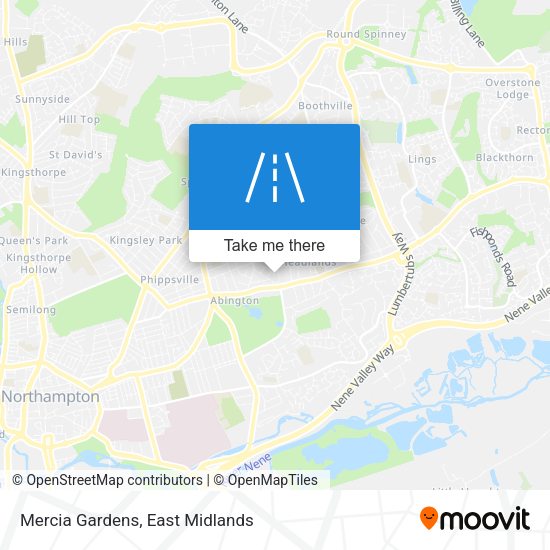 Mercia Gardens map