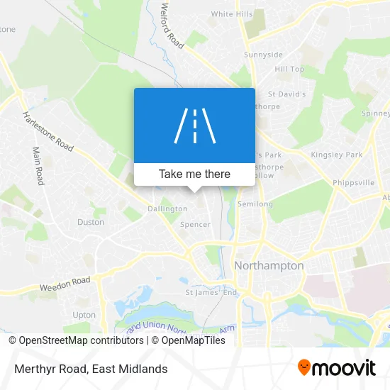 Merthyr Road map