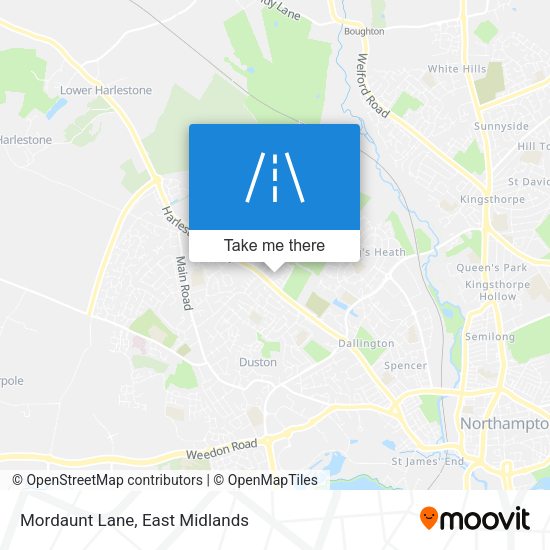 Mordaunt Lane map
