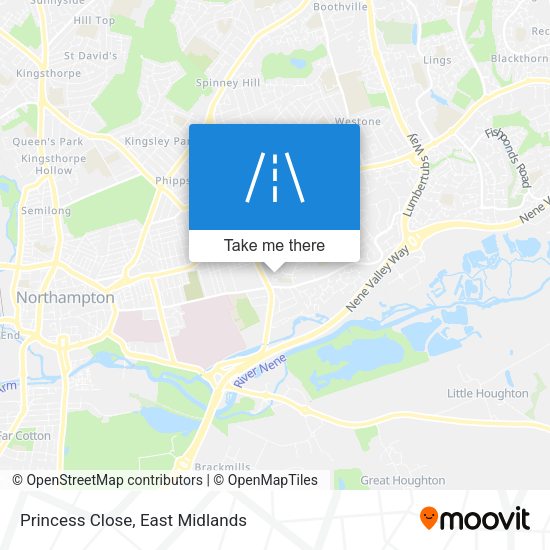 Princess Close map
