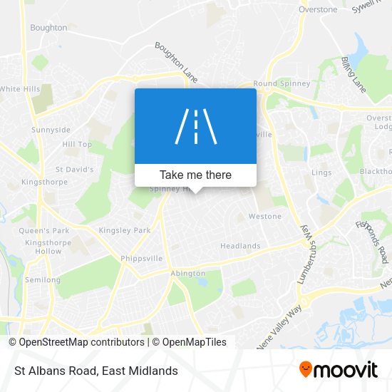 St Albans Road map