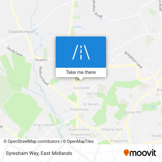 Syresham Way map