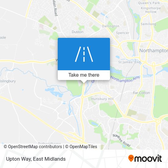 Upton Way map